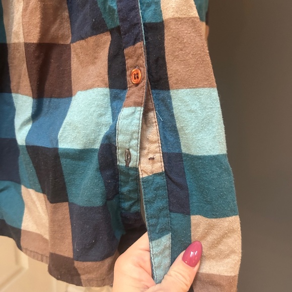 Boutique flannel tunic/mini dress. Size L. - Picture 4 of 9